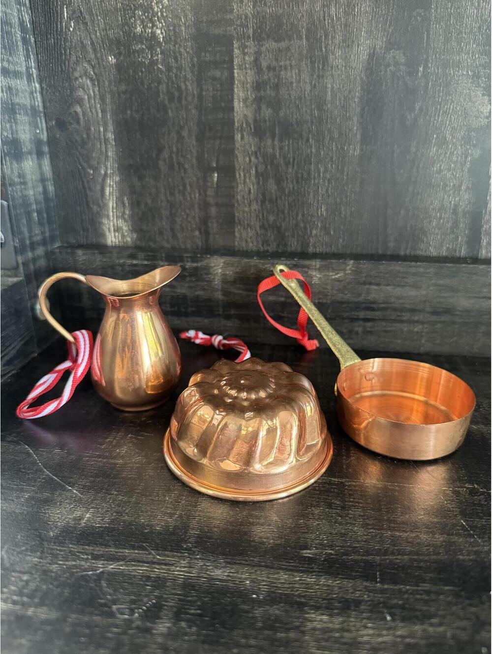 miniature copper kitchenware ornaments
